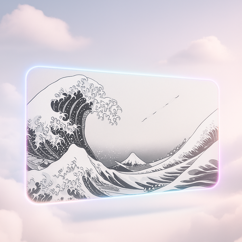 Black & White Aesthetic XL Gaming Mousepad – Non-Slip, Smooth Surface, Desk Mat