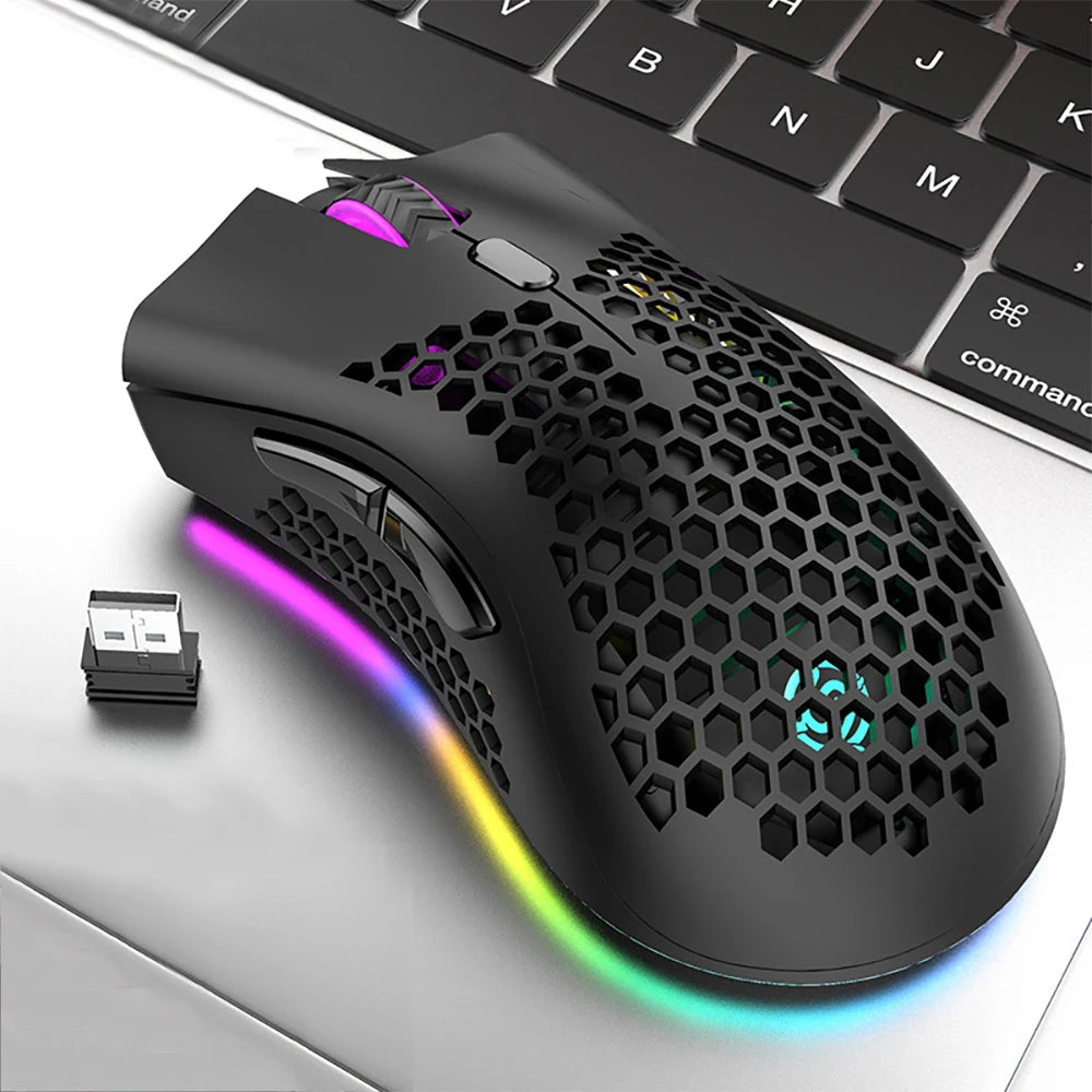 BM600 Rechargeable 2.4 GHz Wireless Gaming Mouse – 7 Buttons, RGB, Ergonomic Design