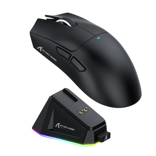 Attack Shark X11 – Tri‑Mode Ultra-Light Gaming Mouse with Magnetic RGB Charging Dock