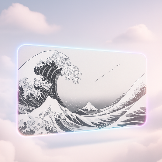 Black & White Aesthetic XL Gaming Mousepad – Non-Slip, Smooth Surface, Desk Mat