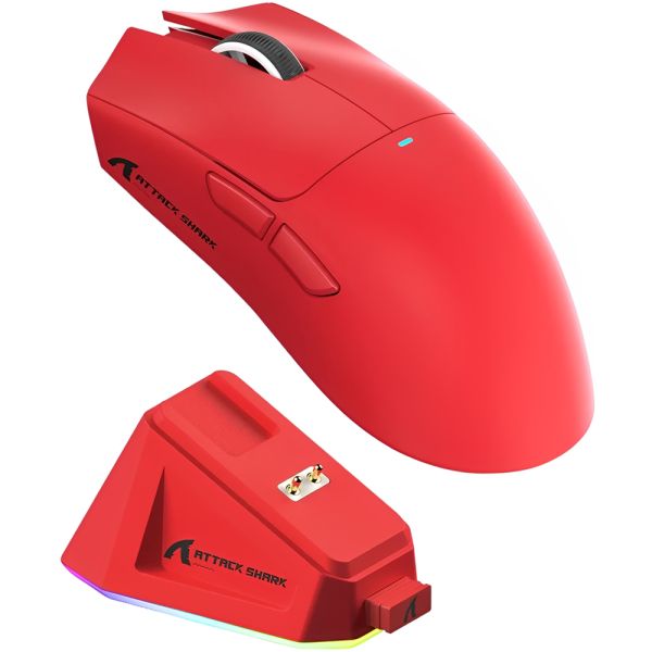 Attack Shark X11 – Tri‑Mode Ultra-Light Gaming Mouse with Magnetic RGB Charging Dock