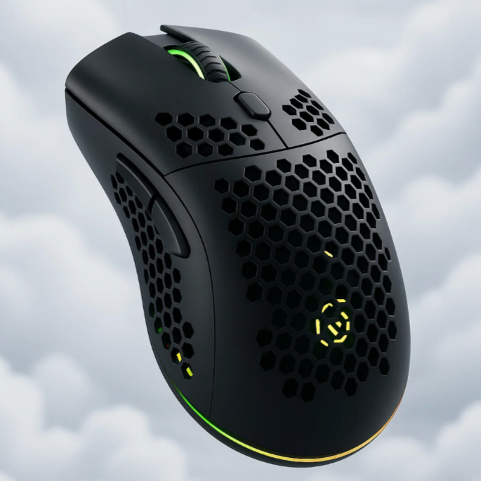 BM600 Rechargeable 2.4 GHz Wireless Gaming Mouse – 7 Buttons, RGB, Ergonomic Design