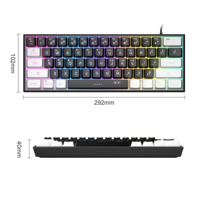 MageGee TS91 – Compact 60% RGB Wired Keyboard with Mechanical Feel