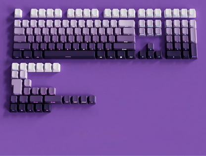 Gradient Green Keycaps – 135-Key Shine‑Through PBT Double Shot Set | OEM Profile for MX Switch Keyboards