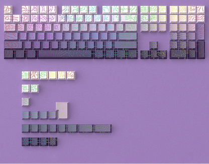 Gradient Green Keycaps – 135-Key Shine‑Through PBT Double Shot Set | OEM Profile for MX Switch Keyboards