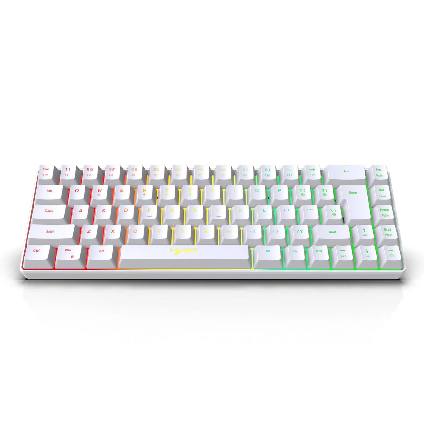 7KEYS V200 – 68-Key Compact Wired RGB Membrane Keyboard for Gaming & Office