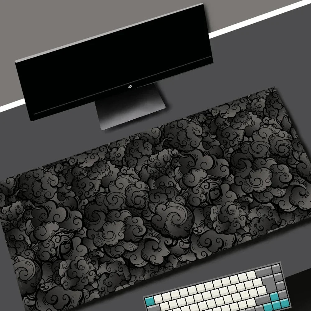Japan Cloud XXL Gaming Desk Mat – Stitched-Edge Anime Mouse Pad