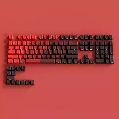 Gradient Green Keycaps – 135-Key Shine‑Through PBT Double Shot Set | OEM Profile for MX Switch Keyboards