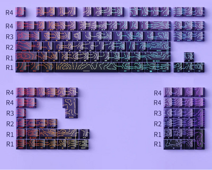 Gradient Green Keycaps – 135-Key Shine‑Through PBT Double Shot Set | OEM Profile for MX Switch Keyboards