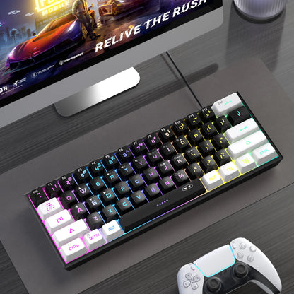 MageGee TS91 – Compact 60% RGB Wired Keyboard with Mechanical Feel