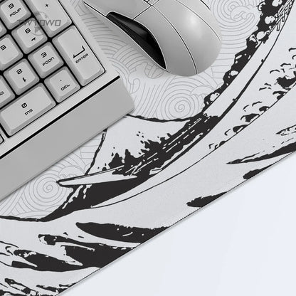 Black & White Aesthetic XL Gaming Mousepad – Non-Slip, Smooth Surface, Desk Mat