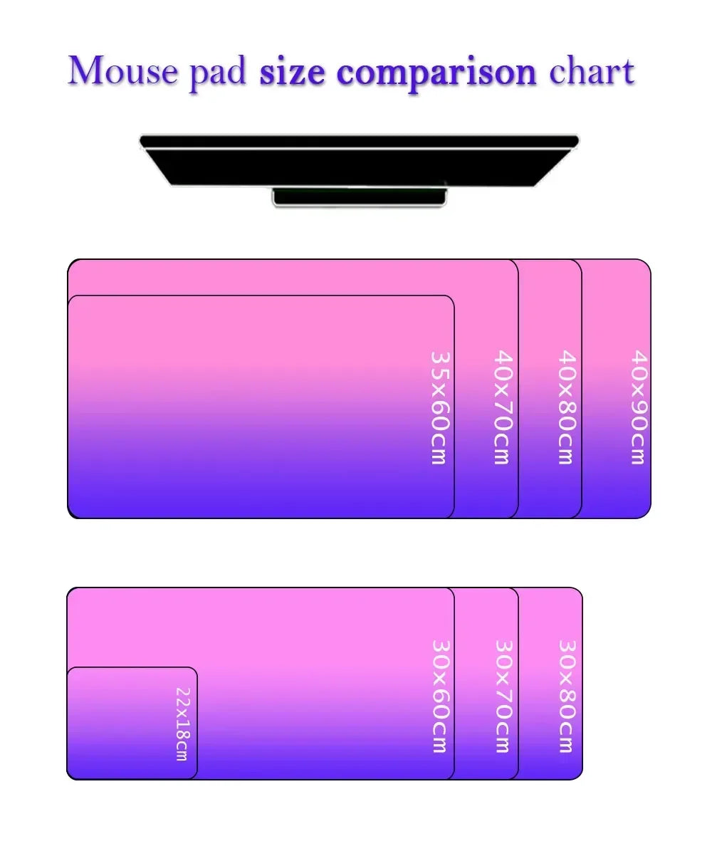 Japan Cloud XXL Gaming Desk Mat – Stitched-Edge Anime Mouse Pad
