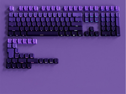 Gradient Green Keycaps – 135-Key Shine‑Through PBT Double Shot Set | OEM Profile for MX Switch Keyboards