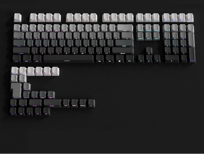 Gradient Green Keycaps – 135-Key Shine‑Through PBT Double Shot Set | OEM Profile for MX Switch Keyboards