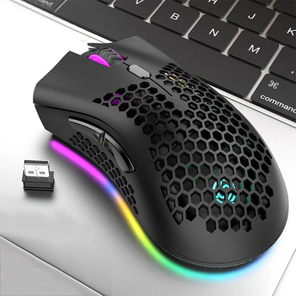 BM600 Rechargeable 2.4 GHz Wireless Gaming Mouse – 7 Buttons, RGB, Ergonomic Design