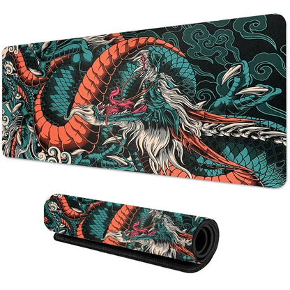 Japanese Dragon XXL Gaming Mousepad – 900×400 Speed Desk Mat with Anime Design