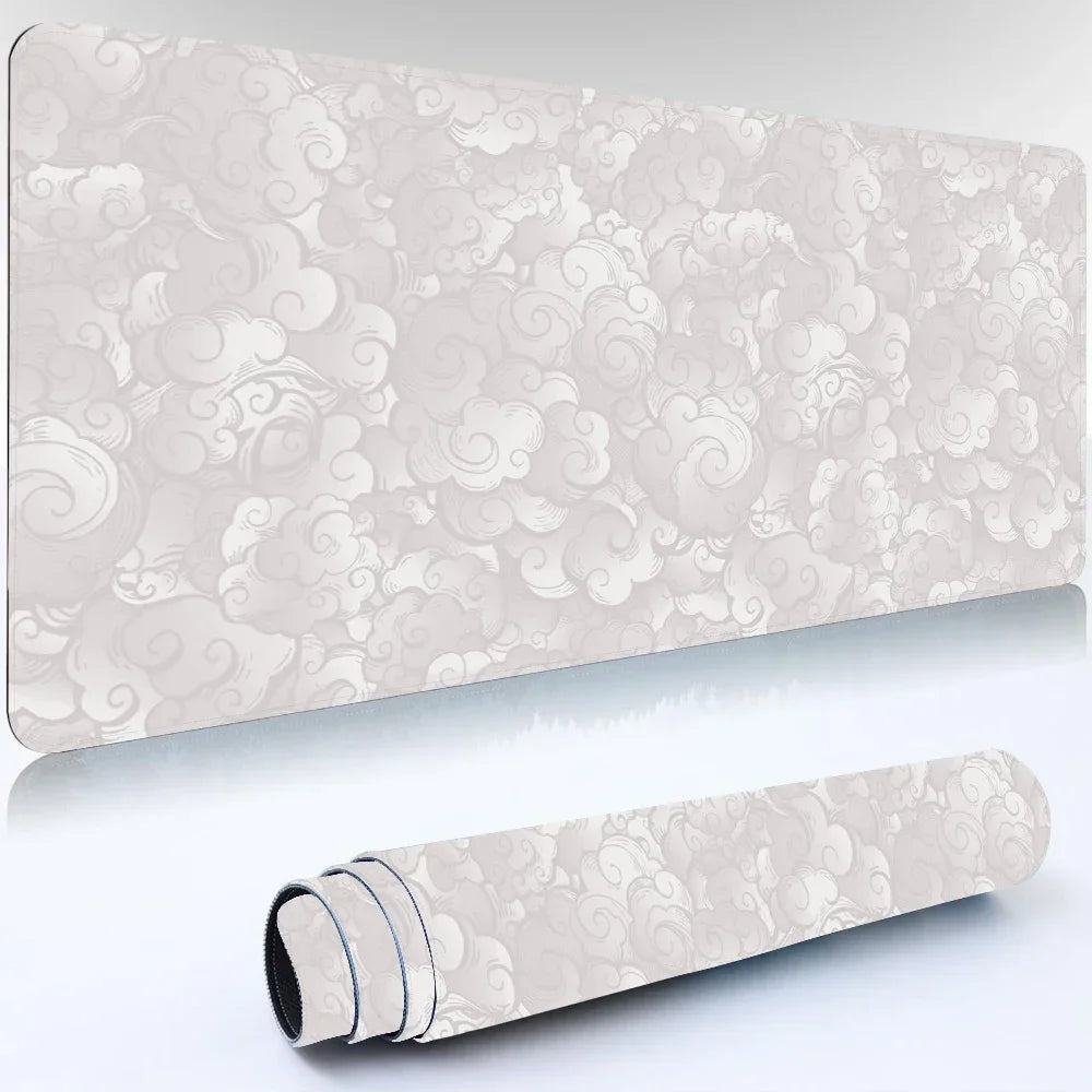 Japan Cloud XXL Gaming Desk Mat – Stitched-Edge Anime Mouse Pad