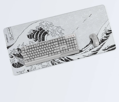 Black & White Aesthetic XL Gaming Mousepad – Non-Slip, Smooth Surface, Desk Mat