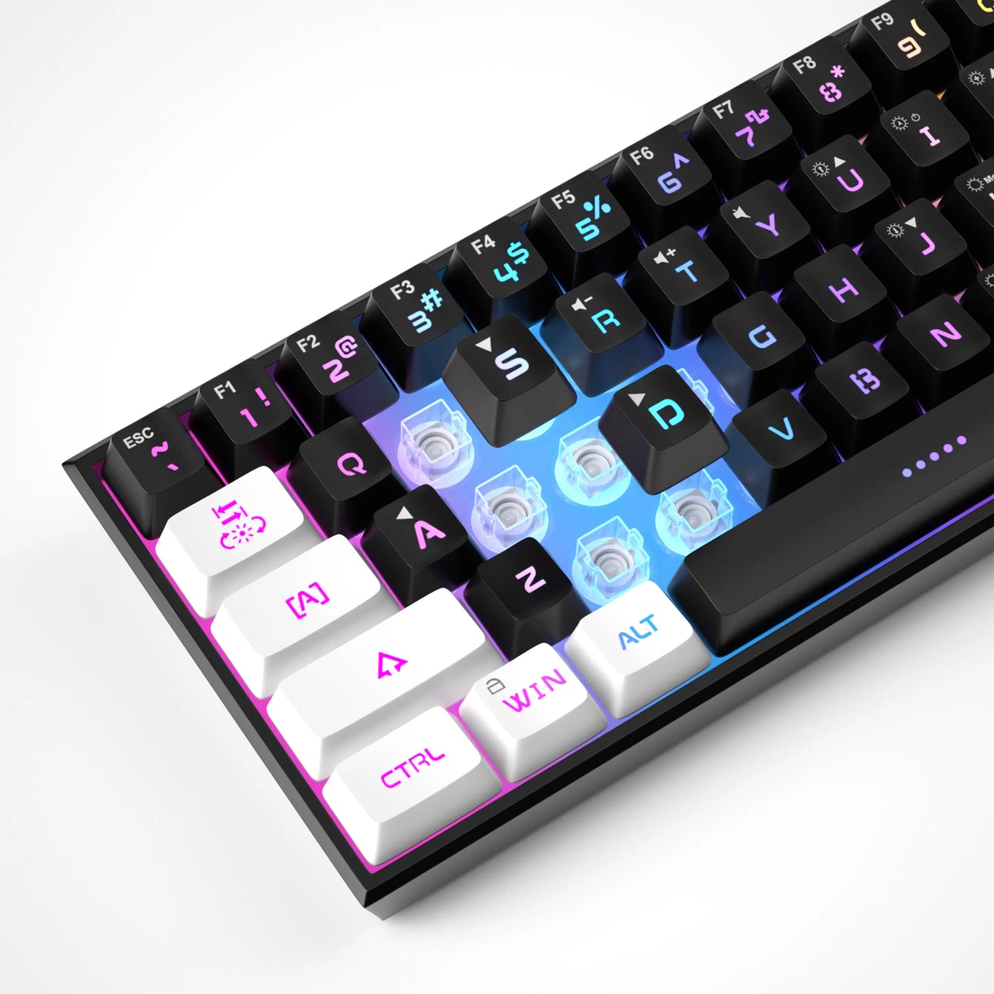 MageGee TS91 – Compact 60% RGB Wired Keyboard with Mechanical Feel