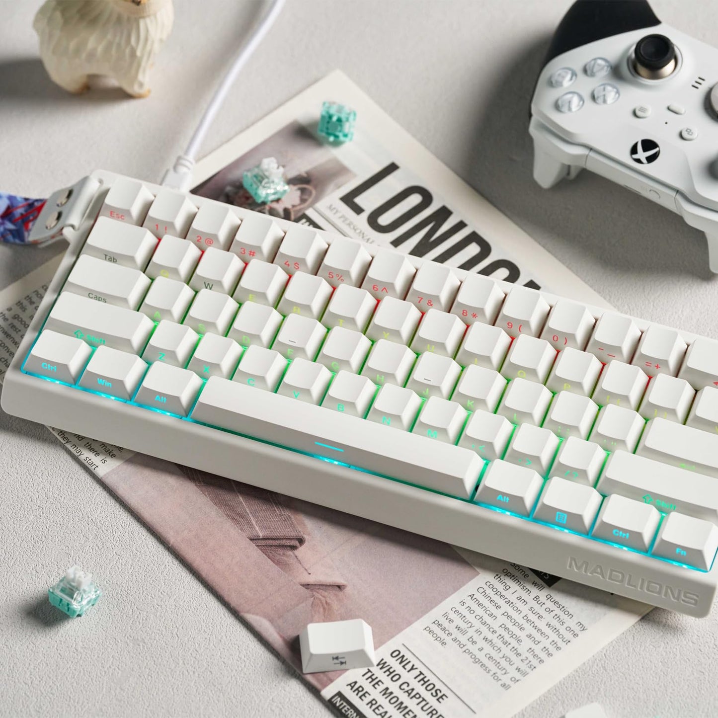 Madlions MAD60HE – 60% Mechanical Magnetic Gaming Keyboard with Rapid Trigger & RGB