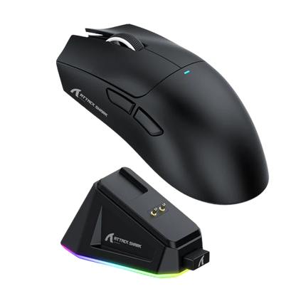 Attack Shark X11 – Tri‑Mode Ultra-Light Gaming Mouse with Magnetic RGB Charging Dock