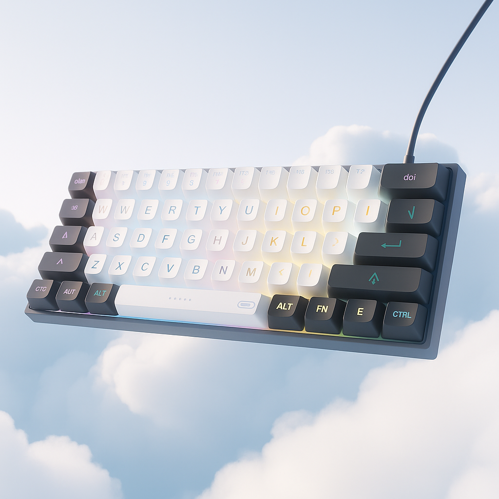 MageGee TS91 – Compact 60% RGB Wired Keyboard with Mechanical Feel